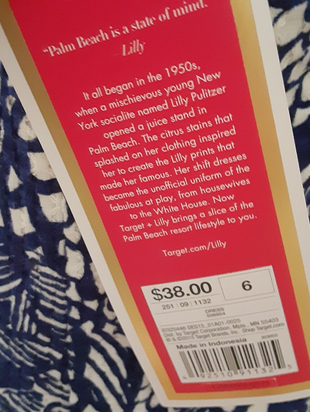 Lily Pulitzer x Target Sleeveless Cotton Textured Fish Print Dress Size 6 - Picture 8 of 8